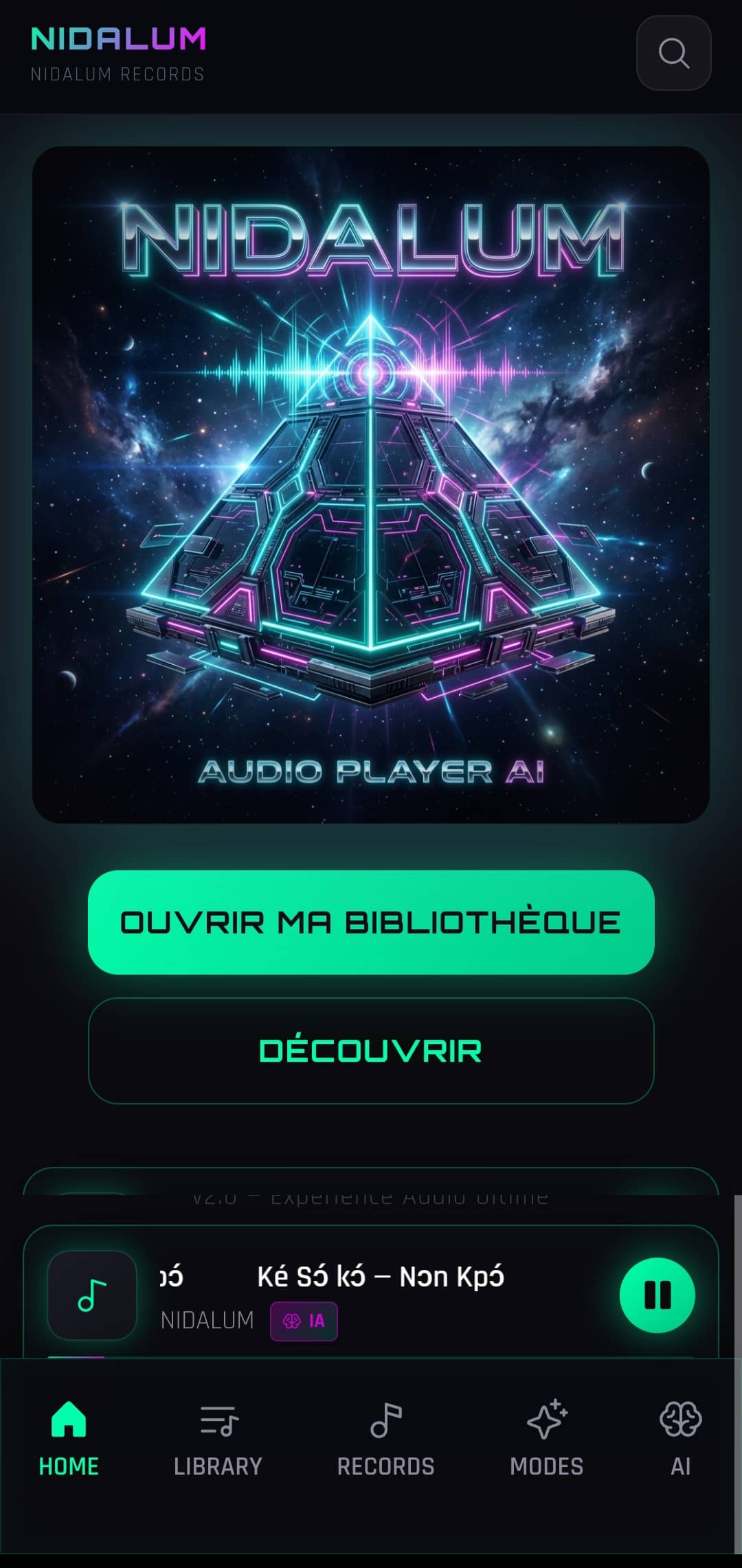 Couverture : NIDALUM AudioPlayer — Application Android Officielle